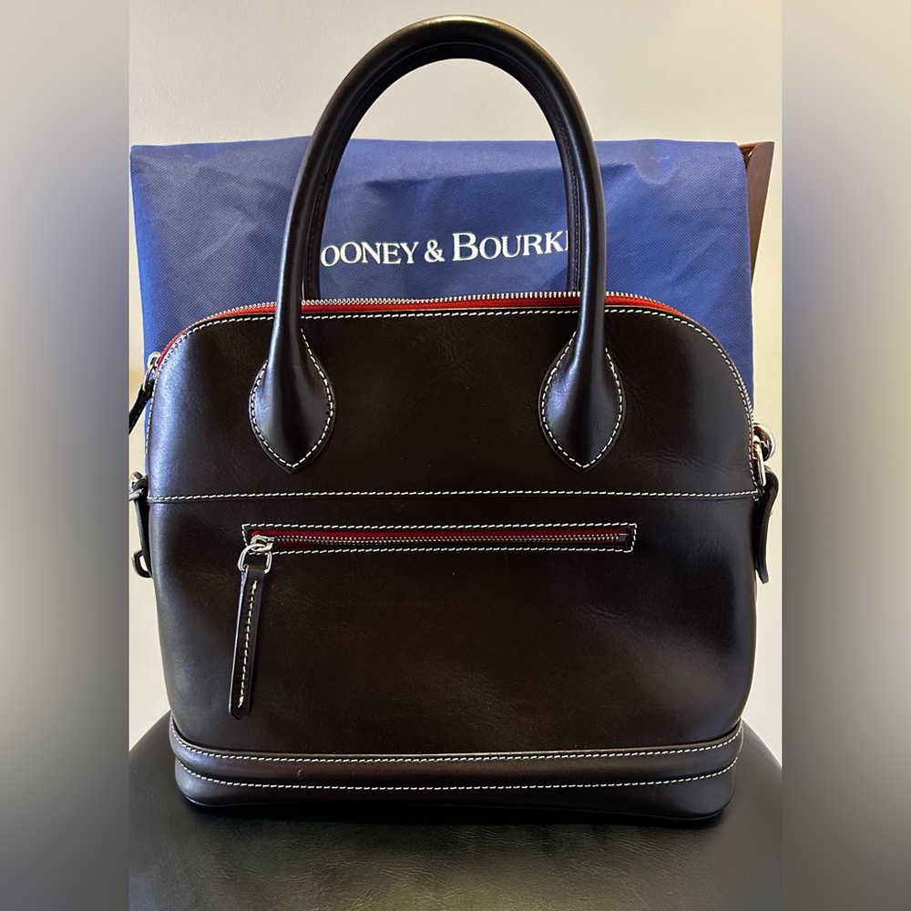 Dooney Bourke Toscana Florentine somed satchel, ESPRESSO, comes with dust bag - Picture 2 of 10